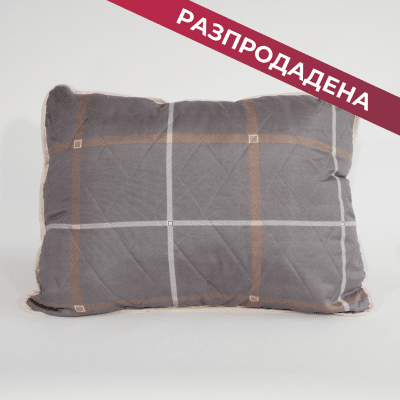 Възглавница Мерино  Грей 50/70 см,с пълнеж от вълна , за всички позиции на сън