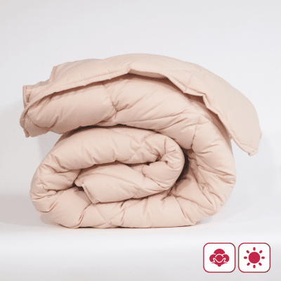 Памучна лятна олекотена завивка "Париж Екрю"  единична 150/210 см