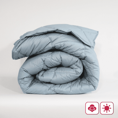 Памучна лятна олекотена завивка "Париж Аква"  единична 150/210 см