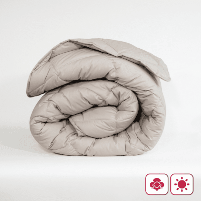 Памучна лятна олекотена завивка "Париж Сива"  единична 150/210 см