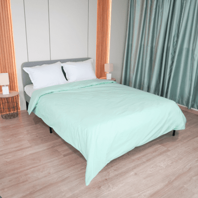 Плик за олекотена завивка, Ранфорс 100% памук, Мента, 150/210 см