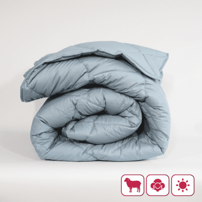 Лятна вълнена завивка "Мерино Лайт Аква" единична 150/210 см  