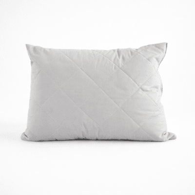 Памучна възглавница "Мерино Лайт Сива" с пълнеж от вълна 50/70 см 