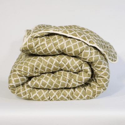 Вълнена олекотена завивка Мерино Натурал Грийн 200/210 см