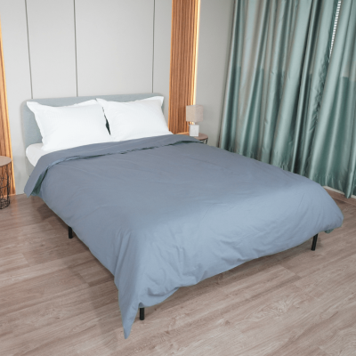 Плик за олекотена завивка, Ранфорс 100% памук, Сиво, 200/210 см