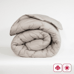 Памучна лятна олекотена завивка "Париж Сива"  единична 150/210 см