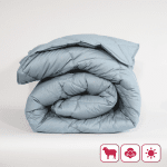 Лятна вълнена завивка "Мерино Лайт Аква" единична 150/210 см  