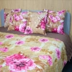 Двулицево капитонирано шалте Флауър в три размера