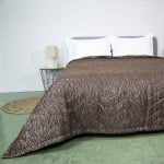Луксозно шалте от жакард за спалня Кафе 240х240 см